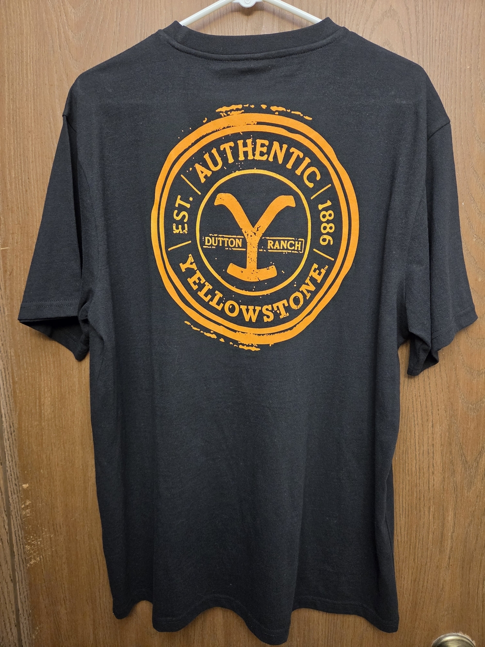 Yellowstone Graphic Crew Neck Tee - Black with Orange Logo